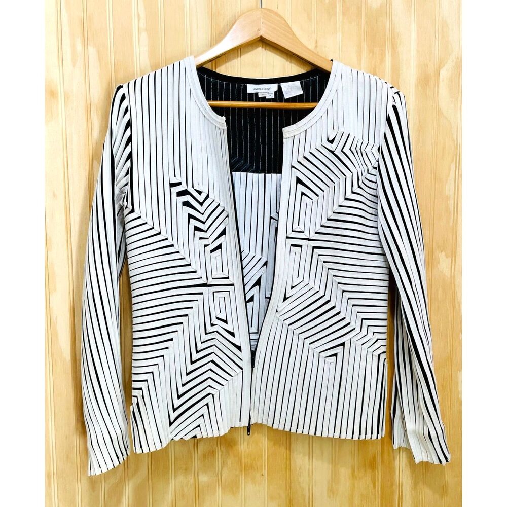 Andrea Rosati jacket cardigan & top old money geometric art to wear women 8